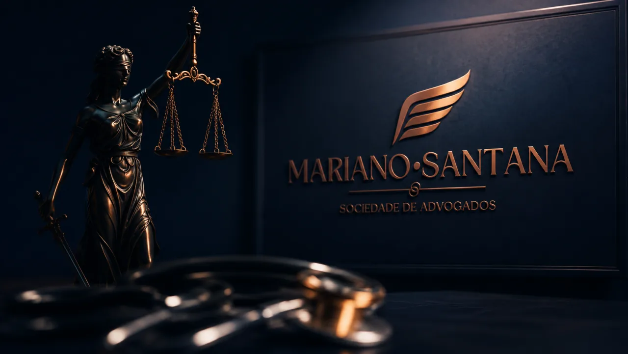 Estátua da justiça com balança e estetoscópio — advogado de plano de saúde no ABC Paulista